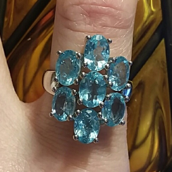 Blue gemstone ring - Picture 3 of 8